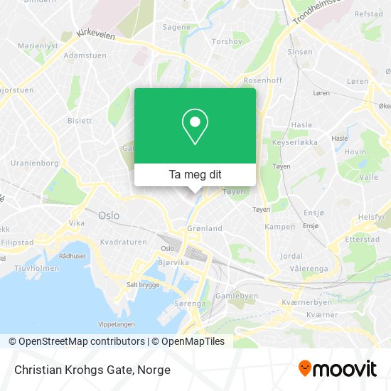 Christian Krohgs Gate kart