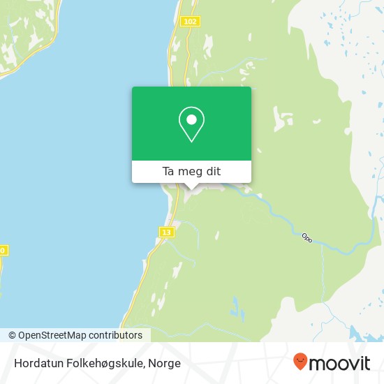 Hordatun Folkehøgskule kart
