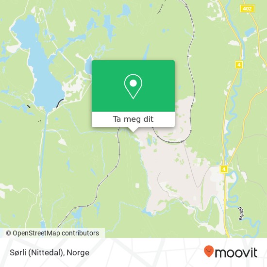 Sørli (Nittedal) kart