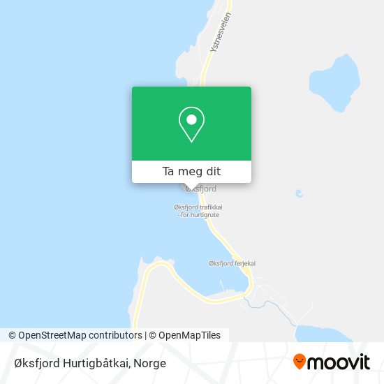 Øksfjord Hurtigbåtkai kart