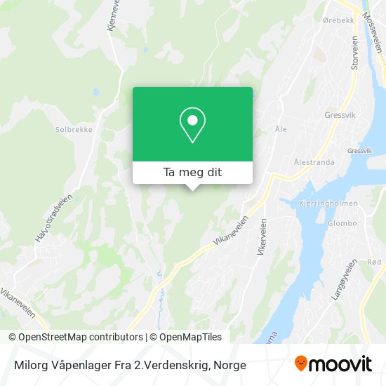 Milorg Våpenlager Fra 2.Verdenskrig kart