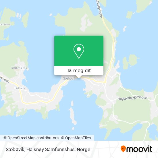 Sæbøvik, Halsnøy Samfunnshus kart