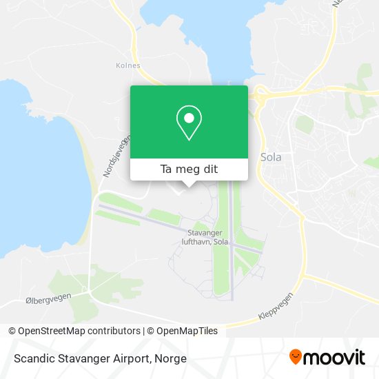 Scandic Stavanger Airport kart