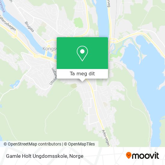 Gamle Holt Ungdomsskole kart