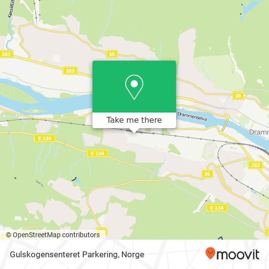 Gulskogensenteret Parkering kart