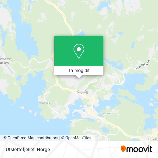 Utslettefjellet kart