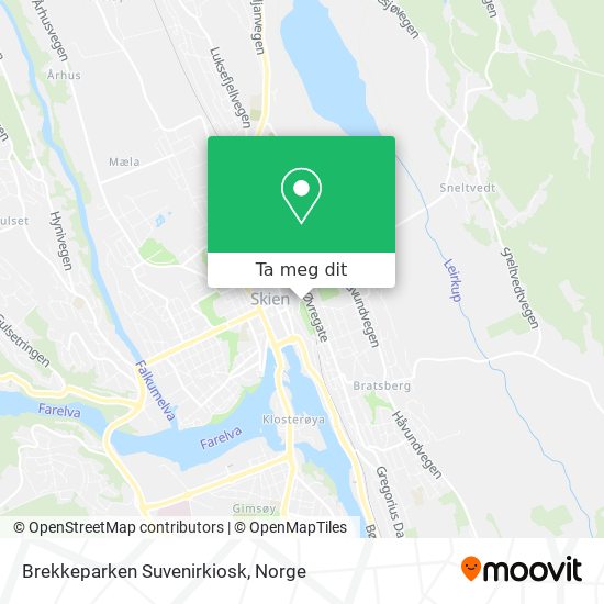 Brekkeparken Suvenirkiosk kart