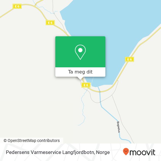 Pedersens Varmeservice Langfjordbotn kart