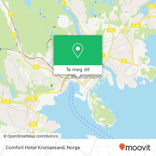 Comfort Hotel Kristiansand kart