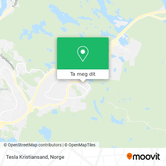 Tesla Kristiansand kart