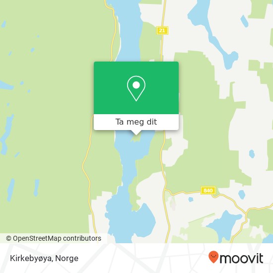 Kirkebyøya kart