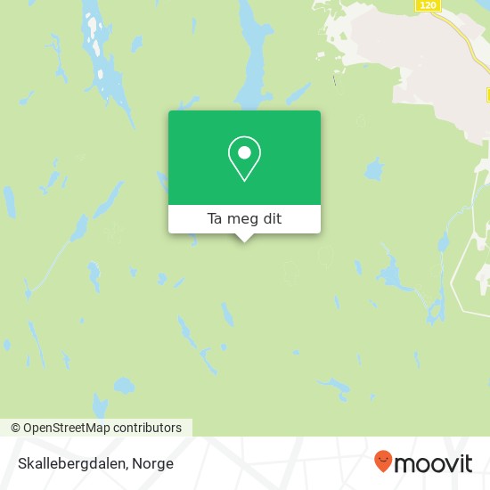 Skallebergdalen kart