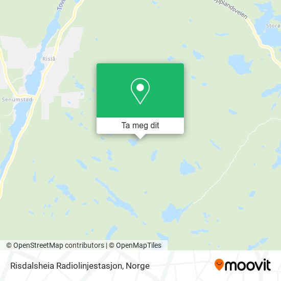 Risdalsheia Radiolinjestasjon kart