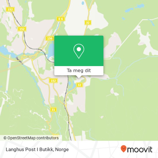 Langhus Post I Butikk kart