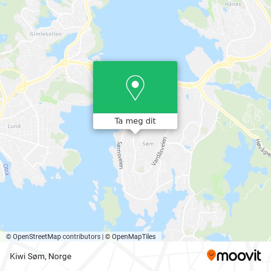 Kiwi Søm kart