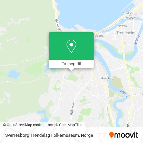 Sverresborg Trøndelag Folkemuseum kart