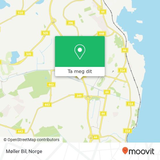Møller Bil kart
