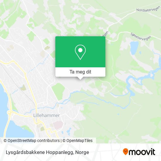 Lysgårdsbakkene Hoppanlegg kart