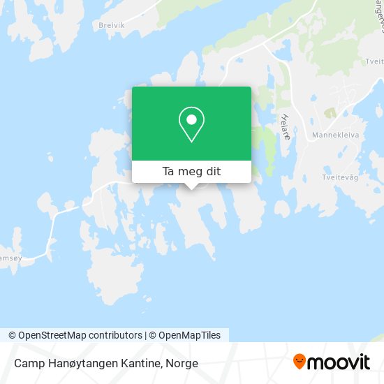 Camp Hanøytangen Kantine kart