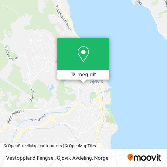 Vestoppland Fengsel, Gjøvik Avdeling kart