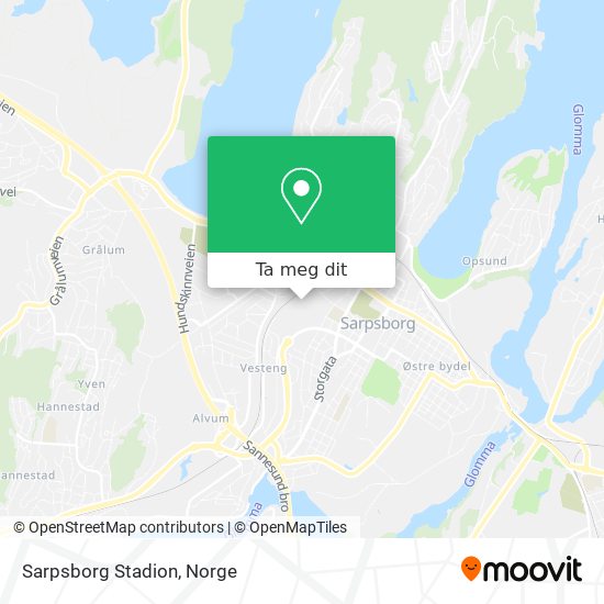 Sarpsborg Stadion kart