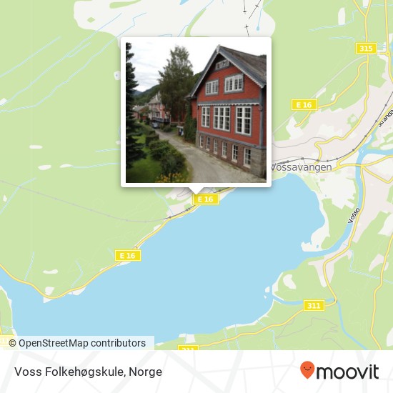 Voss Folkehøgskule kart