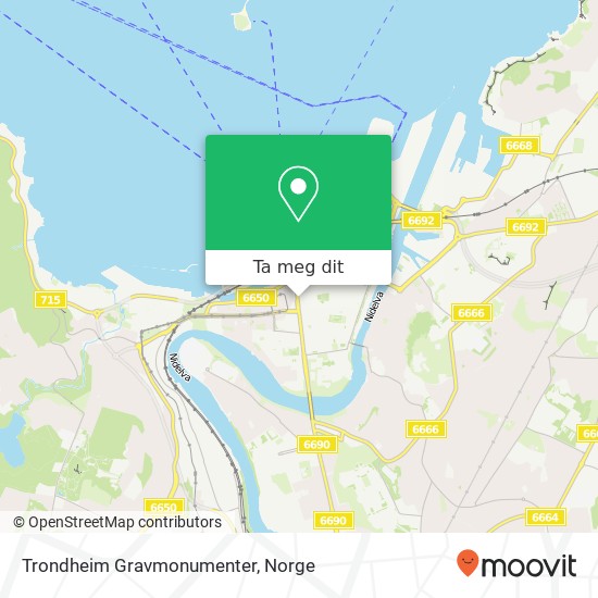 Trondheim Gravmonumenter kart