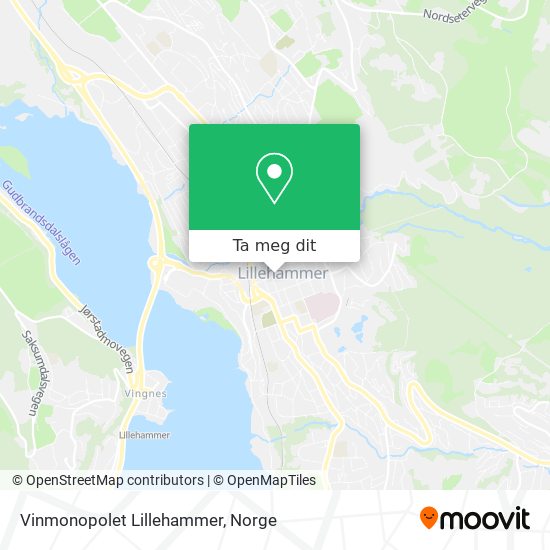 Vinmonopolet Lillehammer kart