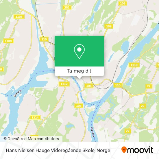 Hans Nielsen Hauge Videregående Skole kart