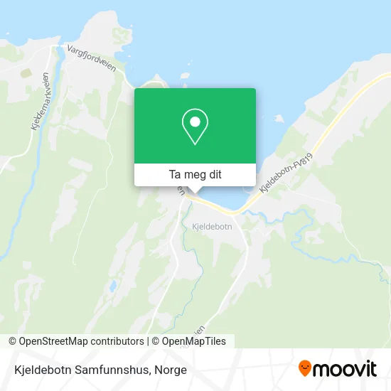 Kjeldebotn Samfunnshus kart