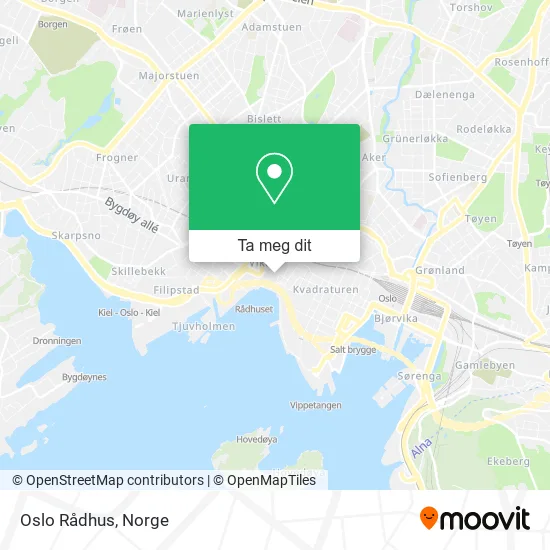 Oslo Rådhus kart