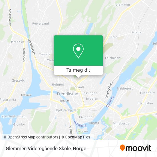 Glemmen Videregående Skole kart