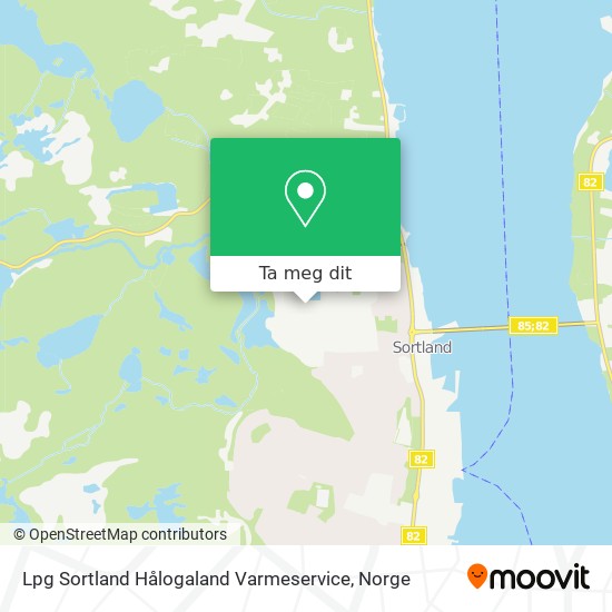 Lpg Sortland Hålogaland Varmeservice kart