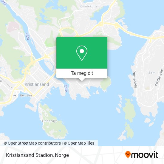 Kristiansand Stadion kart