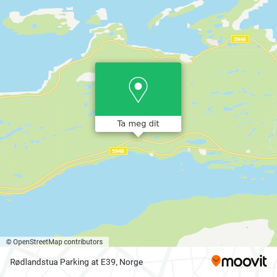 Rødlandstua Parking at E39 kart