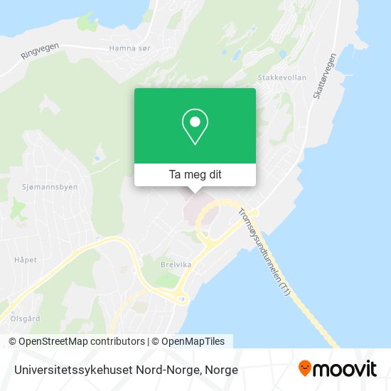 Universitetssykehuset Nord-Norge kart