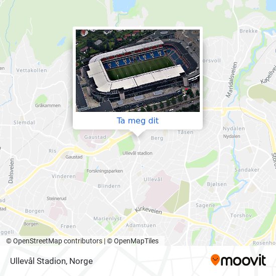 Ullevål Stadion kart