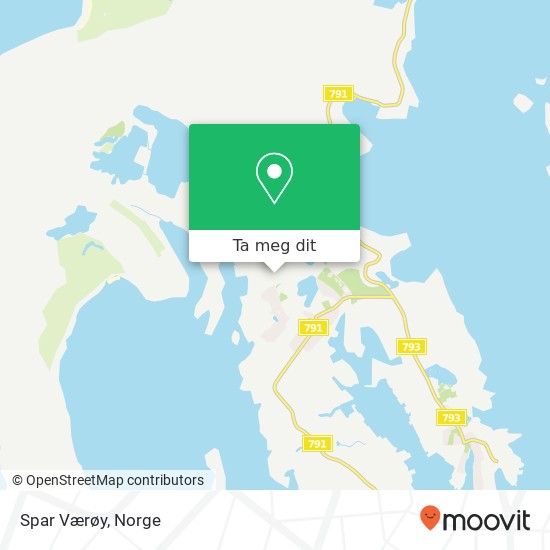 Spar Værøy kart