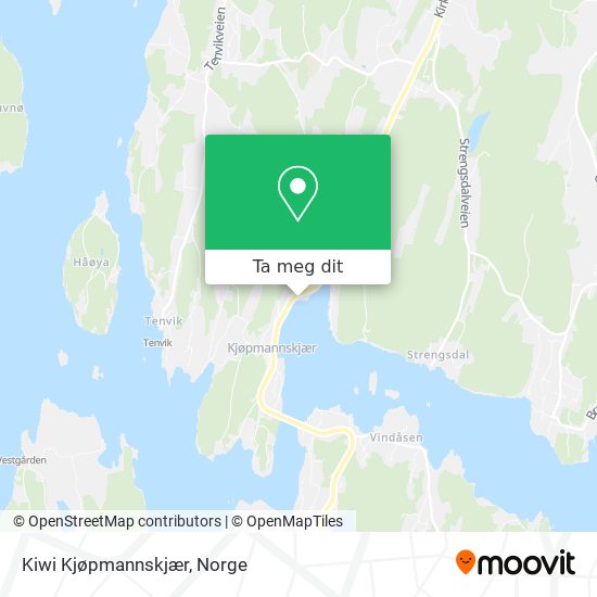 Kiwi Kjøpmannskjær kart