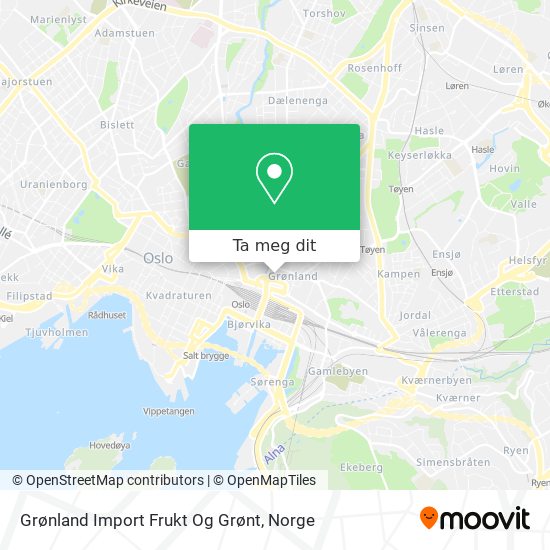 Grønland Import Frukt Og Grønt kart