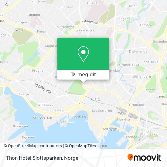 Thon Hotel Slottsparken kart