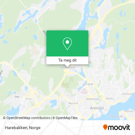 Harebakken kart