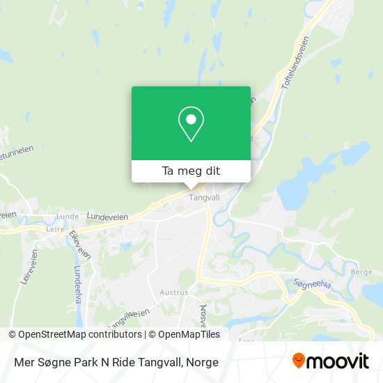 Mer Søgne Park N Ride Tangvall kart