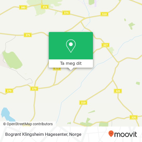 Bogrønt Klingsheim Hagesenter kart