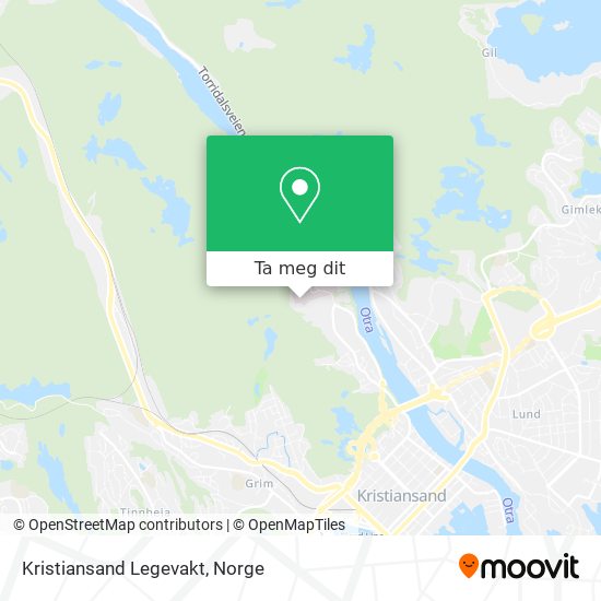 Kristiansand Legevakt kart