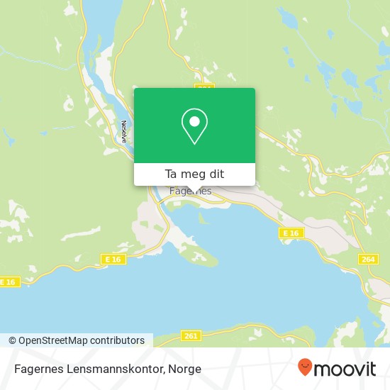 Fagernes Lensmannskontor kart