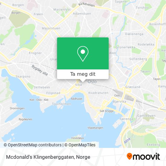 Mcdonald's Klingenberggaten kart