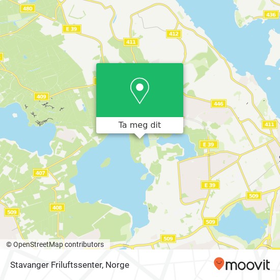 Stavanger Friluftssenter kart
