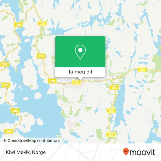Kiwi Møvik kart