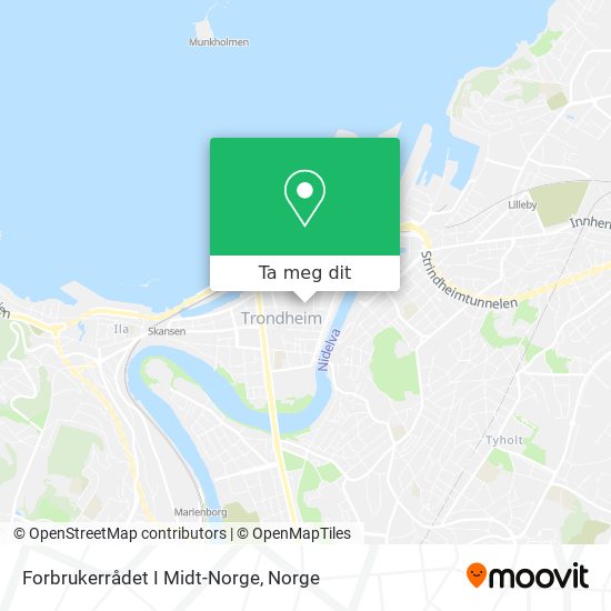 Forbrukerrådet I Midt-Norge kart